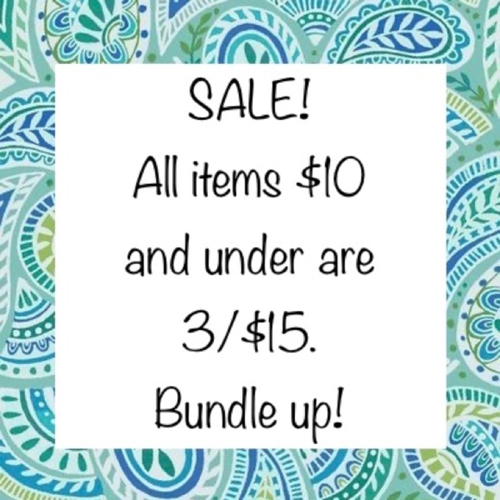 3/$15 bundle sale!